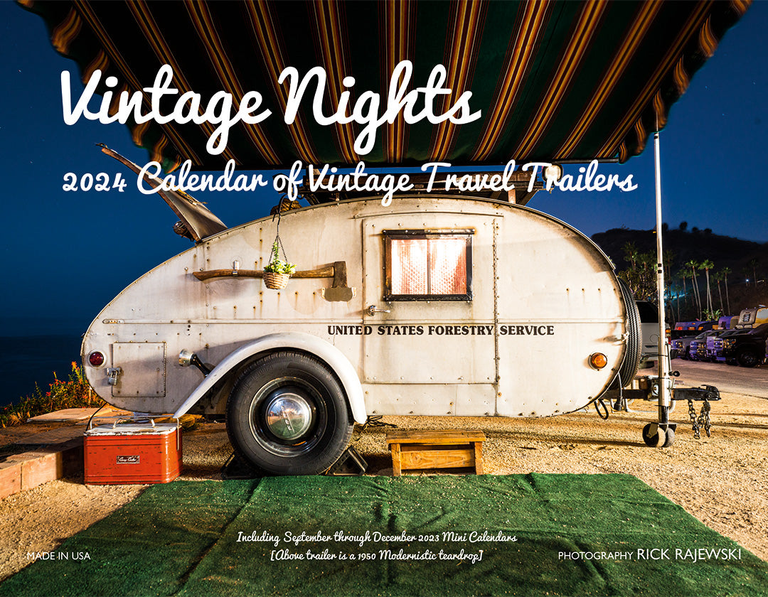 WALL CALENDAR "Vintage Nights 2024" of Vintage Travel Trailers