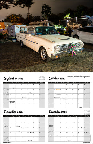 WALL CALENDAR - "Vintage Nights® 2026" of Vintage Tow Vehicles