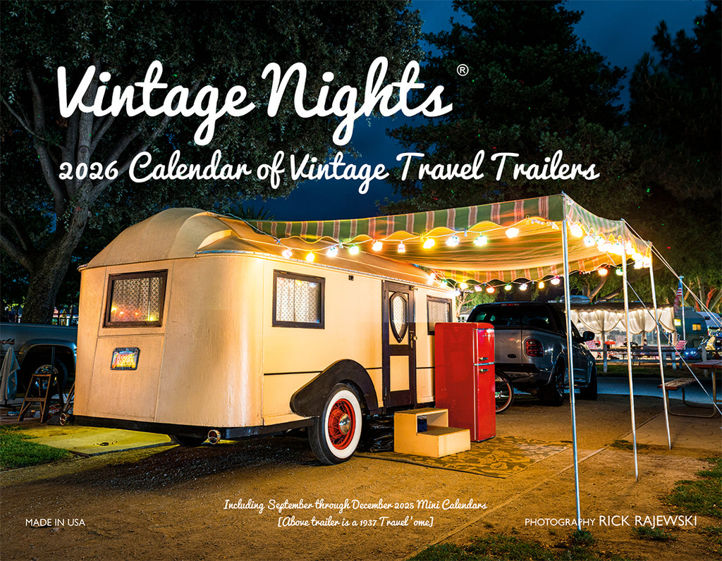 WALL CALENDAR - "Vintage Nights 2026" of Vintage Travel Trailers