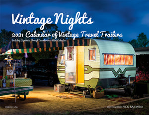 WALL CALENDAR - "Vintage Nights 2021" Vintage Travel Trailers